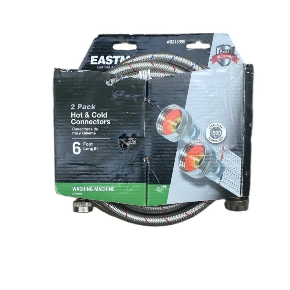 NEW Eastman 6FT Hot & Cold  Washer machine Connectors - Picture 2 of 6